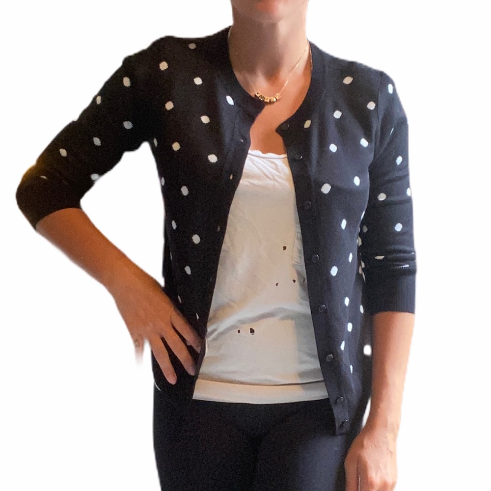Halogen Crew Neck Front Button Cardigan - Picture 2 of 8